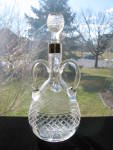 Click to view larger image of Antique Mappin & Webb 3-Handled Decanter w/Silver Mount (Image2)