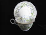 Click to view larger image of Shelley China Harebell w/Scroll Border Cup & Sauce (Image2)