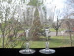 Click to view larger image of Cambridge Glass Rosepoint Water Goblets - Pair (Image1)