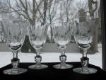 Vintage Heisey Rose Water Goblets - Set of 4