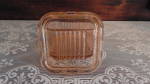 Click here to enlarge image and see more about item Kt103: Vintage Pink Depression Glass Refrigerator Box