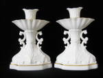 Click here to enlarge image and see more about item LE110: Lenox Aquarius Collection Candlesticks - Pair