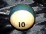 Antique billard ball '10'  bakelite.
