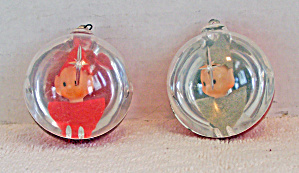Pair of Pixies in Plastic Ball Ornaments (Image1)