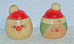 Mr. & Mrs. Santa Claus Heads Salt & Pepper Shakers