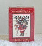 Click to view larger image of The Saturday Evening Post Playing Cards with Santa (Image1)