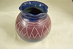 Artist Handmade Art Pottery Bulbous Vase