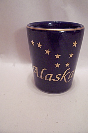 Alaska Souvenir Cobalt Blue Porcelain Toothpick Holder (Image1)