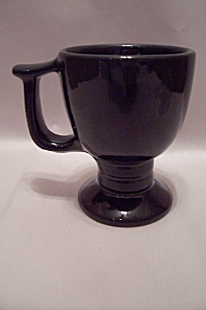 Frankoma Black Pottery Pedestal Mug