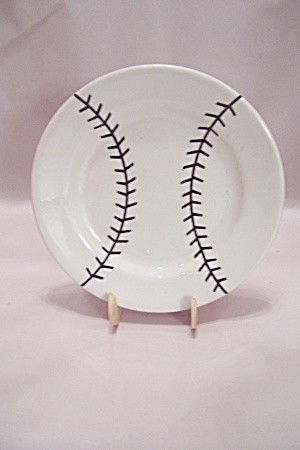 Sterling Baseball Pattern China Salad Plate
