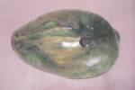 Click to view larger image of Handmade Green Pottery Oblong Bowl (Image3)