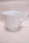 Click to view larger image of Ascot Pattern Fine China White Footed Teacup (Image1)