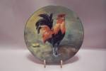 Handpainted Rooster Collector Plate