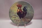 Handpainted Rooster Collector Plate