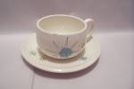 Click to view larger image of Franciscan Color Seal Pattern China Cup & Saucer Set (Image1)