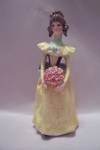 Porcelain Formal Dressed Young Lady Figurine