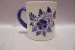 Click to view larger image of Holland Tulip Hand Painted Delft Blue Porcelain Mug (Image2)