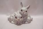 Pair Of Ceramic Rabbits Figurine