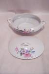 Click to view larger image of Fine China Flower Decorated Oval Sugar Bowl w/Lid (Image3)