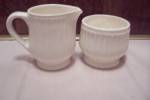 Click to view larger image of White China Vegetable Decorated Sugar & Creamer Set (Image3)