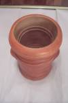 Click to view larger image of Tan Pottery Milk Can Design Cache Pot (Image2)