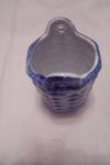 Click to view larger image of Porcelain Two Tone Blue Basket Weave Toothpick Holder (Image2)