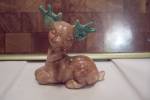 Ceramic Art Reindeer Figurine