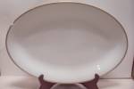 Click to view larger image of Noritake Gold Rim White Fine China Large Oval Platter (Image1)
