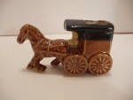 Horse & Carriage Porcelain Toothpick Holder