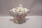 English Garden Porcelain Lidded Sugar Bowl