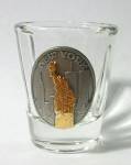 VINTAGE STATUE OF LIBERTY NEW YORK COIN SHOT GLASS