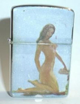 Click here to enlarge image and see more about item 2209: Penguin Naked Girl Lighter