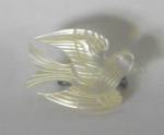 VINTAGE HAND CARVED MOTHER OF PEARL FLYING DOVE BROOCH