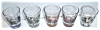 Click to view larger image of 5 CARNIVAL BOTTOM WESTERN SCENE SHOT GLASSES (Image2)