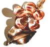Click to view larger image of Rose and leaf design two tone pendant and chain (Image4)