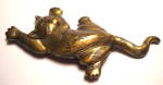 Click to view larger image of Cat vintage brass or bronze brooch (Image2)