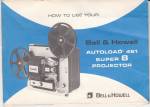 Click here to enlarge image and see more about item BH10: B&H  Movie Projector Mod 461   - Downloadable E-Manual