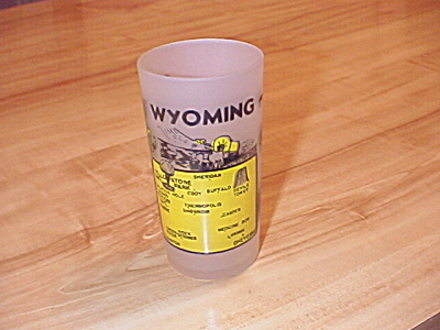 1940s/1950s Souvenir State Glass Wyoming, Hazel Atlas Glass Co.