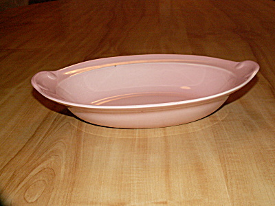 Pretty Pink T.S. & T. Lu-ray Pastels Oval Bowl 10 1/4 Inches #940 (Image1)