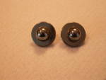 Click to view larger image of Vintage Costume Jewelry, Pair Pierced Earrings Circular Gray F (Image2)