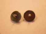 Click to view larger image of Vintage Costume Jewelry, Pair Pierced Earrings Circular Gray F (Image3)