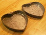 Click to view larger image of Vintage Matching Pair Heart Shaped Baking Cake Pans 9 3/8 Inches (Image2)