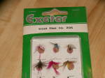 Click to view larger image of Vintage Never Opened Package Exeter Trout Flies #205 Fly Fishing (Image2)