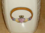 Click to view larger image of Irish Celtic Claddagh Ring Bud Vase, Donegal Parian China Ireland (Image2)