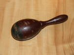 Click to view larger image of Wood Sock Darner Darning Egg Flattened One Side 5 3/4 In. Dark Brown (Image4)