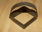 Click to view larger image of Antique Tin Baking Cookie Cutter Diamond Shape w/Top Curved Handle (Image3)