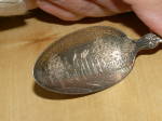Click here to enlarge image and see more about item 2216: Antique Sterling Silver Souvenir Spoon Williamsport PA Hospital 1900