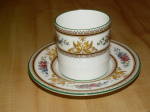 Click to view larger image of Vintage Wedgwood China Columbia Demitasse Cup & Saucer Bond Green (Image4)