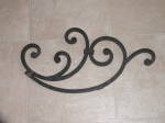 Click to view larger image of Wrought Iron Cast Metal Architectural Salvage Art Wall Plaque Swirls (Image2)