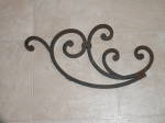 Click to view larger image of Wrought Iron Cast Metal Architectural Salvage Art Wall Plaque Swirls (Image3)